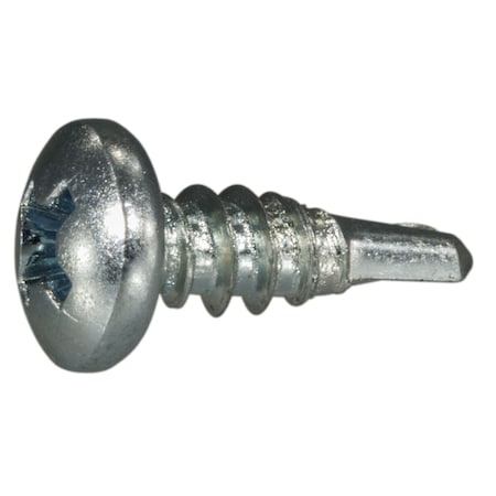Buildright Self-Drilling Screw, #8 x 1/2 in, Zinc Plated Steel Pan Head Phillips Drive, 10000 PK 07795